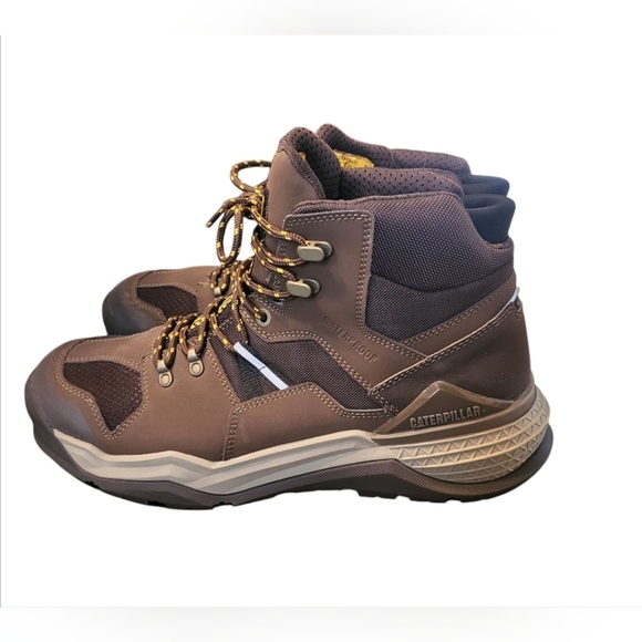 CAT Provoke Mid Alloy Toe Mens Leather Slip Oil Resistant Work Boots Size 12 - Picture 1 of 12